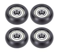 Keenso Caster Wheels, 4PCS Fitness Equipment Roller Wheel Premium Plastic and Stainless Steel Replacement for Treadmills and Rowing Machines