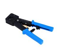 Keenso CAT6 Fits Through RJ45 Crimp Tool Ethernet Crimper with Surface, for IT Professionals (Blue)