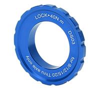 Keenso Centerlock Lockring, High Strength Aluminum Alloy Hub Barrel Disc Rotor Lock Ring, Easy Install for Bike Mountain Bike, with Quick Release (Blue)