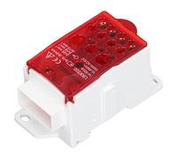 Keenso Clamp Block Connection Box High Guidance Brass Connections 500a 690 V of a Shine Disc Components for Power Cabinets PA66 Material (Red)