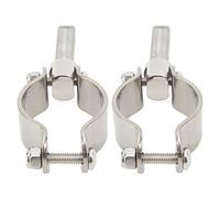 Keenso Clamp On Oar Locks, 1/2 Inch Shaft 316 Stainless Steel Side Mount Rowlock Bracket, with Adjustable Bolt No Drilling Installation, for Inner Diameter 1 3/8in to 3/4in