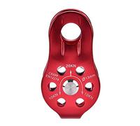 Keenso Climbing Pulley Aluminium Alloy Heavy Duty Single Swivel Rope Pulley Block Climbing Safety Equipment Accessory(Red) Mountain Climbing Tools Mountaineering and Camping