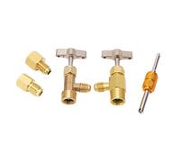Keenso Complete Set Self -Sealing Can Type Valve Kit for The Refrigerant Connection, for Daily Maintenance and The Lifespan of The Long Service Life