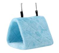 Keenso Cozy Plush Bird Hammock, Soft Fabric Bird Bed Tent with Metal Hooks for Lovebirds and Cockatiels, Warm Shelter for Winter (S)