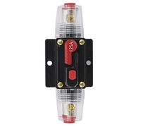 Keenso Distribution Block, 12-24V 125A Stereo Audio Circuit Breaker Self-Recovery Inline Holder for Car Boat