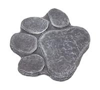 Keenso Dog Pawprint Memorial Stone Weatherproof Engraved Pet Monument for Outdoor Lawn, Material (Rock Grey)