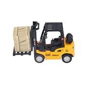 Keenso Durable Forklift Engineering Vehicle Model, Liftable Design Alloy Forklift for 3 Years Old and Up Kids, Cardboard Box Floor Sheet Truck Toy for Imagination Play
