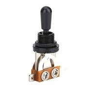 Keenso Durable Metal 3 Way Toggle Switch for Style Electric Guitar with Small Exquisite Appearance and Easy Installation (Black)