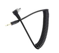 Keenso Extended Flash Trigger Sync Cable Coiled Wire for Natural Flashing Effects, 2.5mm to Male Flash PC Sync Cable Cord for Professional Photographers