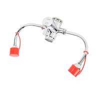 Keenso Faucet Mounted Eyewash Station with Cover Emergency Eye Wash Unit for Workplace Lab School Stainless Steel Brass