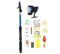 Keenso Fishing Rod Reel Set, 1.8M Beginner Telescopic Fishing Rod with Reel Portable Ultralight Nylon Fishing Rod with Accessories Kit