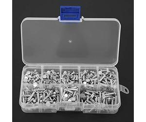 Keenso Flat Head Solid Rivet Set 400pcs, M3 Sizes