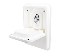 Keenso Foldable Acrylic Sink Foldable Bathroom Sink Basin Scratch Proof Heatproof Rust Proof Embedded Installation Pre Cut Drain Outlet for RV Kitchen Bathroom Camping