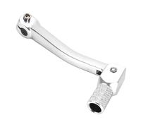 Keenso Folding Gear Shift Lever, CNC Aluminum Alloy Foldable Motorcycle Shift Pedal with Anti Slip Tread and Anodized Gold Finish, for Most Dirt Pit Bikes and Off Road Motorcycles (Silver)