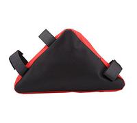 Keenso Frame Storage Bag,Bike Triangle Pouch, Cycling Accessories Pack for Wallet, Keys, Tools (Black Base Red Digit)