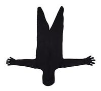 Keenso Full Body Stretch Fabric Photography Bodysuit, Zipper Black Chromakey Suit for Film Special Effects Post Production, Lightweight Reusable Costume for Online Celebrity Live Broadcast (160cm)