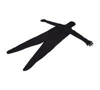 Keenso Full Body Stretch Fabric Photography Bodysuit, Zipper Black Chromakey Suit for Film Special Effects Post Production, Lightweight Reusable Costume for Online Celebrity Live Broadcast (170cm)
