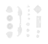 Keenso Full Buttons Mod Kits, ABS Game Controller Buttons, Enhanced Grip, Seamless Fit, Vibrant Color Options for Series X S with Full Mod Kits (Transparent White)