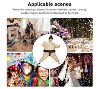 Keenso Funny Inflatable Sumo Wrestler Suit, Durable Water Proof Costume for PartiesCosplay, Unique Design, 210T Fabric (Kids(for 120-140cm))