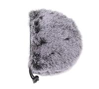 Keenso Furry Windscreen Muff Elastic Band Design Singing Performances for Live Performances, Premium Faux Fur