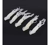 Keenso Glow in The Dark Fishing Lures Plastic Squid Jigs 5 Pack 3.54in Luminous Swim Baits with Fast Sinking Realistic Action for Saltwater Freshwater Anglers (Glow-in-the-dark squid)