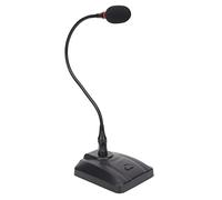 Keenso Gooseneck Wired Microphone Clear Sound Stable Signal Heart Shaped Pickup Flexible 6.35mm Desktop Condenser Microphone for Broadcasting Conferences