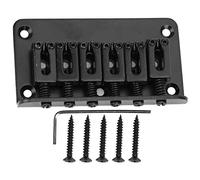 Keenso Guitar Bridge, Metal Structure with 5 Screws and Wrench for Electric Guitar Playing and Practicing, 78mm Hardtail Parts (Black)