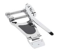 Keenso Guitar Bridge Tailpiece, Zinc Alloy Tremolo Unit with Roller Bar for ES355 Jazz Hollow Body Guitars, Precision-fit for Electric Axes, Lightweight Hardware, Adjustable Height (Silver)