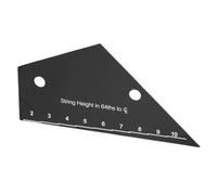 Keenso Guitar String Action Ruler, Stainless Steel Setup Tool for Electric Acoustic Bass Guitars with Height Chart and Accurate Measurement