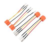Keenso H4 Wiring Harness, 4Pcs Ceramic Socket Headlight Fog Light Connector with Heat Resistant Up to 100W, for Car Truck Boat Marine 12V