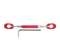 Keenso Handlebar Cross Bar, Motorcycle Handlebar Cross Bar, 7/8 Inch 22mm Adjustable Strengthen Balance Lever CNC Aluminum Alloy, for Universal Motorcycle (Red)