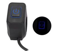 Keenso Handlebar Switch, ABS Metal Motorcycle Light Switch 22mm (Blue)