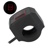 Keenso Handlebar Switch, ABS Metal Motorcycle Light Switch 22mm (Red)