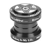 Keenso Bike Headset, Aluminum Alloy 34mm Bicycle Headset Road Bike Headset Cycling Headset Replacement for 28.6mm Straight Steerer Fork Bearing(Black)