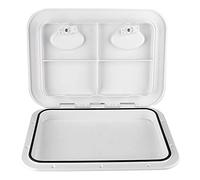 Keenso Heavy Duty Stabilized ABS Marine Deck 12-2/5 X 17-1/3in Boat Accessory Yacht Accessory Marine with 2 Recessed Handles for Internal or External Flat Surface Installation
