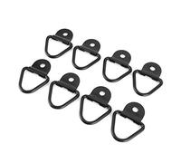 Keenso Heavy Duty Tie Down Rings, 8Pcs Solid Steel Anchor Towing Hooks with Black Protective Coating, for Truck Trailer SUV RV Boat