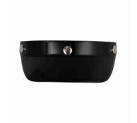 Keenso Helmet Visor Resin Motorcycle Helmet Shield 18cm X 7.5cm Adjustable 3 Snap Anti Sun Eye Protection Design for 3 4 Open Riders Daily Commuting (Black)