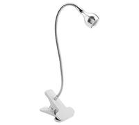 Keenso High Bright Desk Lamp with Adjustable LED Light Source, Clamp/Holder and Gooseneck, Energy Saving USB Table Lamp for Home Office, Black/White, 3W Power, for Beauty Salon/Home (Warm Light)