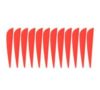 Keenso Hunting Arrows Feather, 12 Pcs 3 Colors 3 Inches Rubber Diy Arrow Fletchings Feather Archery Vane Shield Feather For Archery Target Bows DIY Tool(Red) Shooting and Archery Supplies Shooting