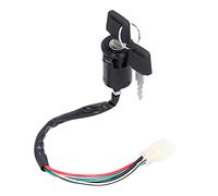 Keenso Ignition Switch, ABS 4 Wire Ignition Switch with 2 Keys, Power Flameout Reverse Wiring, Replacement for ATV Dirt Bike Scooter