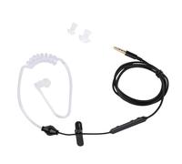 Keenso In Ear Air Tube Security-ear-cable Headset with Mic for Professional Audio-visual for the Radiation Protection of the Training, Which Is Suitable By Adapting the Switch (Black line white tube)
