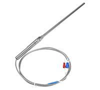 Keenso K Type Thermocouple, 5 Sizes 0-400°C 150mm M8 Stainless Steel Probe, Silver, Plug-In Connector, High Temperature Sensor