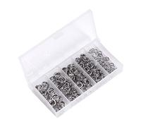 Keenso Keenso 200 Pcs 5 Sizes Heavy Duty Stainless Steel Split Rings Solid Snap Split Ring Fishing Lure Tackle Connector Bait Bait Haken Ring Angeln