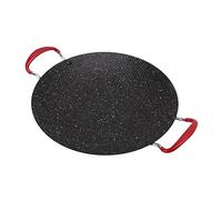 Keenso Korean BBQ Grill Pan Made of Iron Stone, Flat Glossy, Grill Gill Plate for Cooking Grilled Meat (34cm)