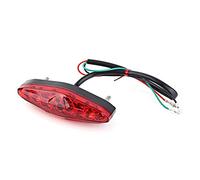 Keenso LED Brake Tail Light, Motorcycle Brake Light 12V LED Motorcycle Turn Brake Light Universal Front Rear Tail Brake Stop Running Lights(Red Lampshade) Automotive Lighting