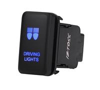 Keenso LED Light Bar Rocker Switch ON-Off LED Light, 12V Blue LED Car Auto On Off Rocker Toggle Switch for Toyota Landcruiser VIGO 12V Switch Panel Automotive Interior and Exterior