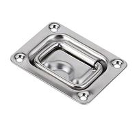 Keenso Lift Ring Boat Lift Handle Marine Pull Ring 304 Stainless Steel Flush Mount Pull for Yacht Deck Cover with Easy Install 4pcs No.8 Screws