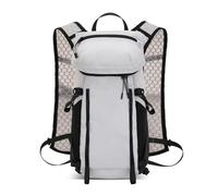 Keenso Lightweight Hydration Pack, Nylon Rainproof Cycling Backpack, Perfect for Hiking and Running, Size 16.14x9.45x5.12in (White Grey)