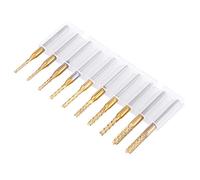 Keenso Long -lived Tungsten -carbid Mill Set 10 Propcs Coat Cutting Bits for Clean and Ordinary Engraving on Circuit Boards, Plastic and Metals