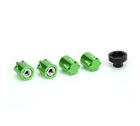 Keenso M4 RC Nut, RC Car Rim Center Cap Car Accessory Wheel Accessory, 4pcs Wheel Rim Center Cap for (Green)